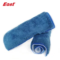 east 5pcs microfiber double sided absorbent wipes blue thick scouring pad kitchen cleaning cloth washing dishes cloth
