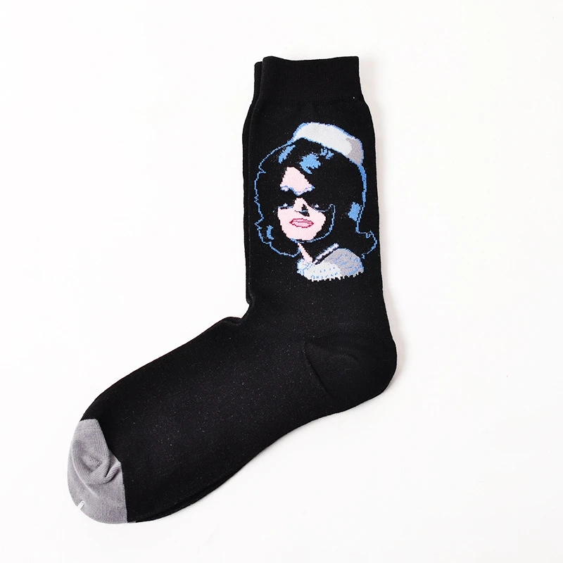 Новинка, мужские хлопковые модные носки, счастливый дизайнер, Calcetines Meias Art Sox, сигарета, стеклянные яйца, узор,, осень