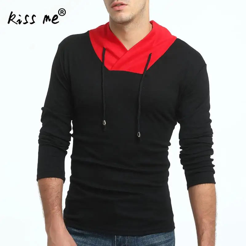 Футболка Для мужчин 2017 сезон: весна–лето Новый длинным рукавом футболки с