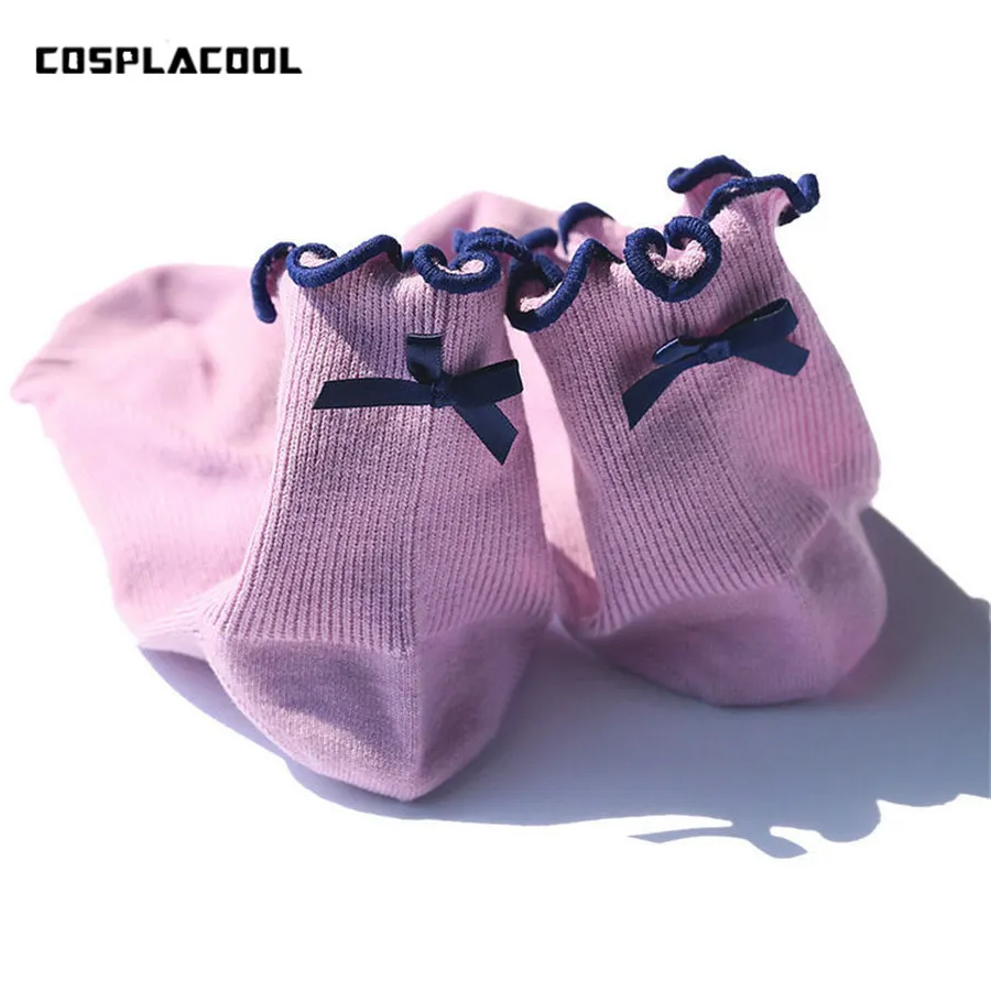 [COSPLACOOL] элегантные носки с бантиком героями мультфильмов meias Япония модные Harajuku