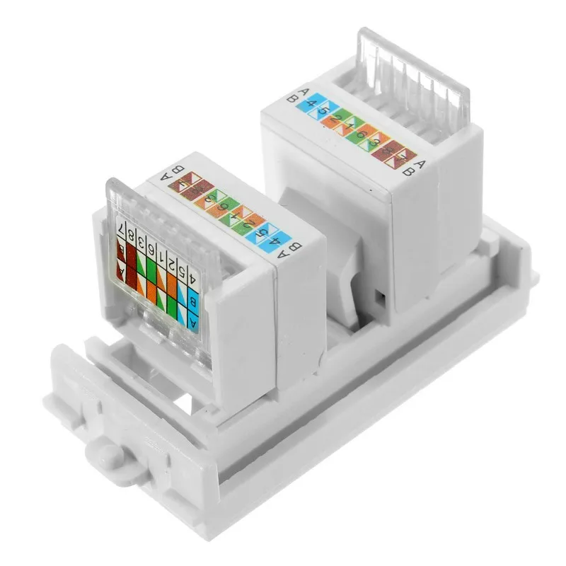 

2018 Building Materials Wall Plate Dual Port Socket Panel Duplex Network Combination Module For RJ45 Excellent material