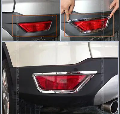 

Задний бампер хромированная противотуманная фара Накладка для 2013 2014 FORD ESCAPE KUGA