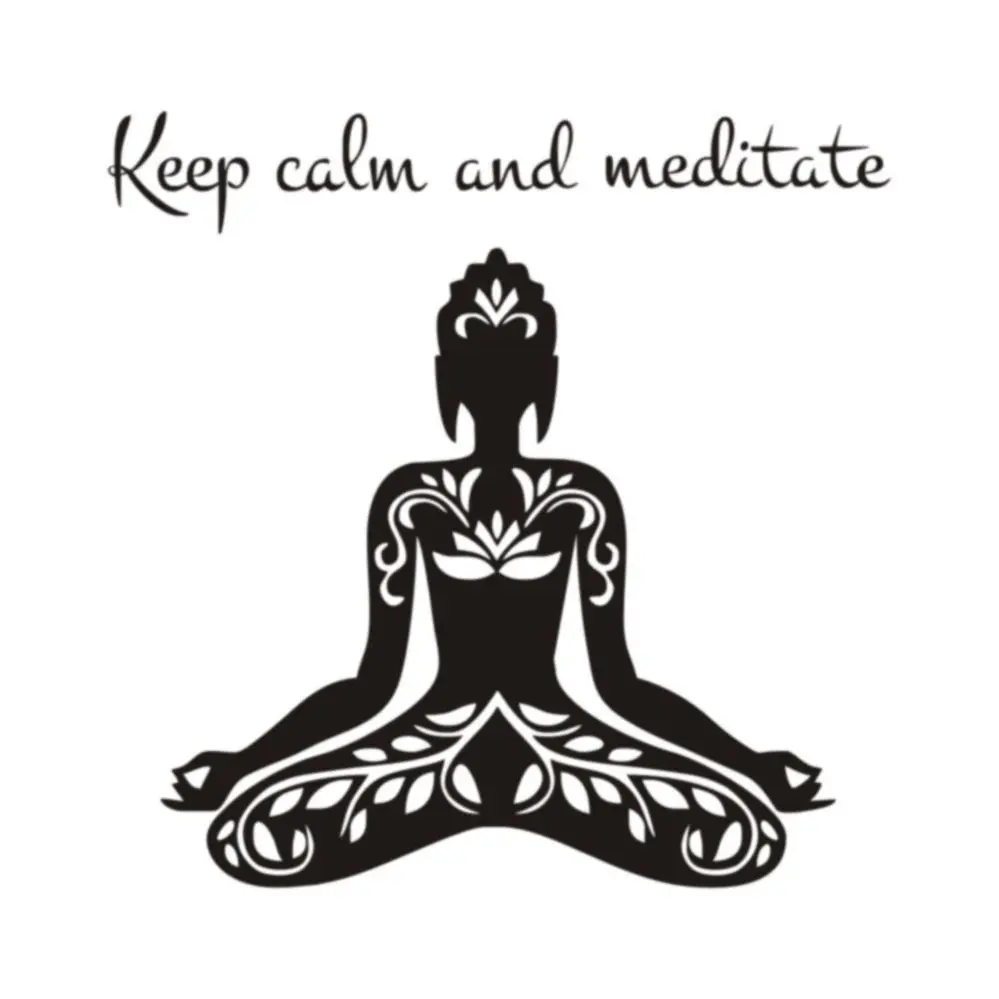 Виниловые наклейки Lotus Pose для йоги сохраняющие спокойствие и медитирующие