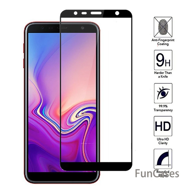 Защитный Стекло на samsung Galaxy J4 2018 чехол закаленное для J6 плюс J8 A6 A8 J 4 J400