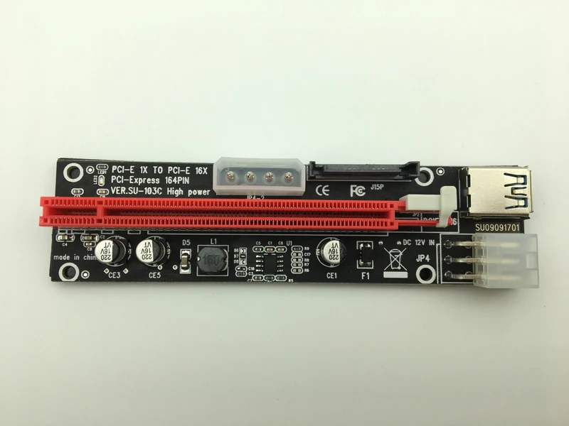 Переходная карта PCI Express 1X до 16X PCIE 60 см для майнинга BTC машины защита от перегрузки