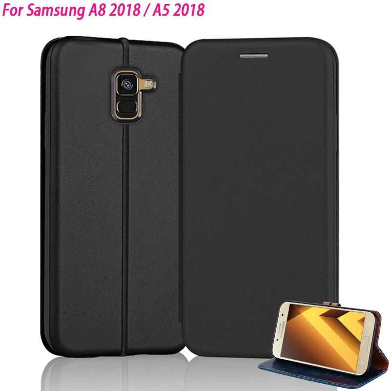 Кожаный чехол YonLinTan для samsung galaxy A5 2018 A 8 A8 откидной Чехол 5 6 дюйма портмоне телефона