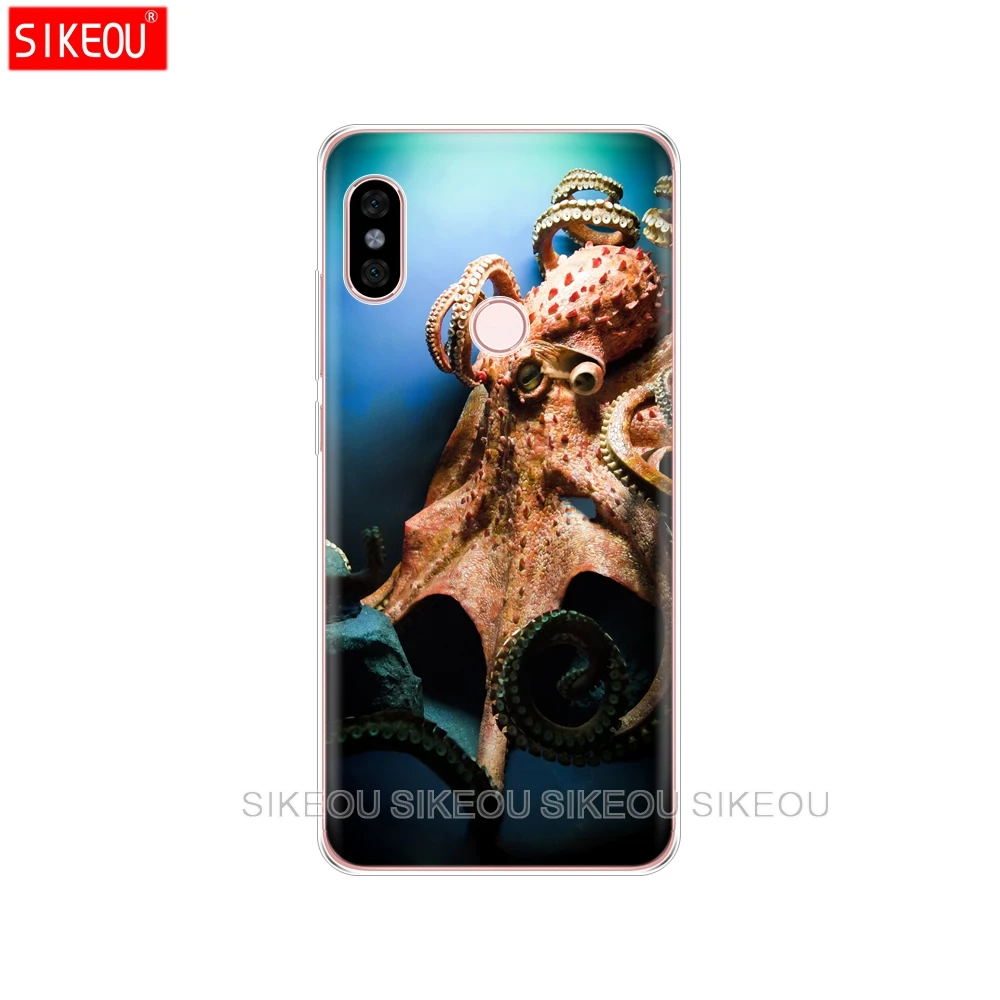 Силиконовый чехол для телефона Xiaomi redmi 5 4 1s 2 3 3s pro PLUS note 4X 4A 5A blue sea octopus|Бамперы| |
