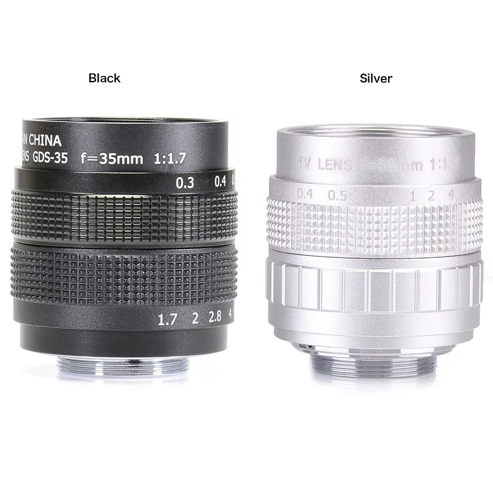 

Фуцзянь 35 мм f1.7 C mount объектив камеры видеонаблюдения для M4/3 / MFT Mount camera