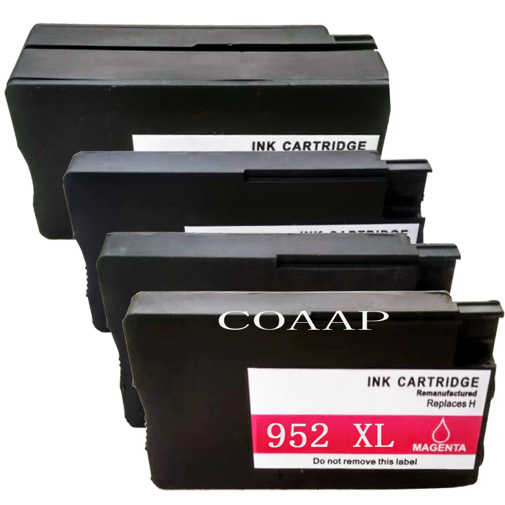 4 сменных чернильных картриджа для HP 952 XL F6U19AN L0S61AN L0S64AN L0S67AN OfficeJet Pro 7720 7740