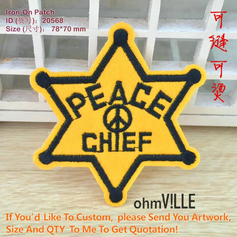 Нашивки Peace Chief нашивка с утюгом Аппликации JK для одежды гарантия качества