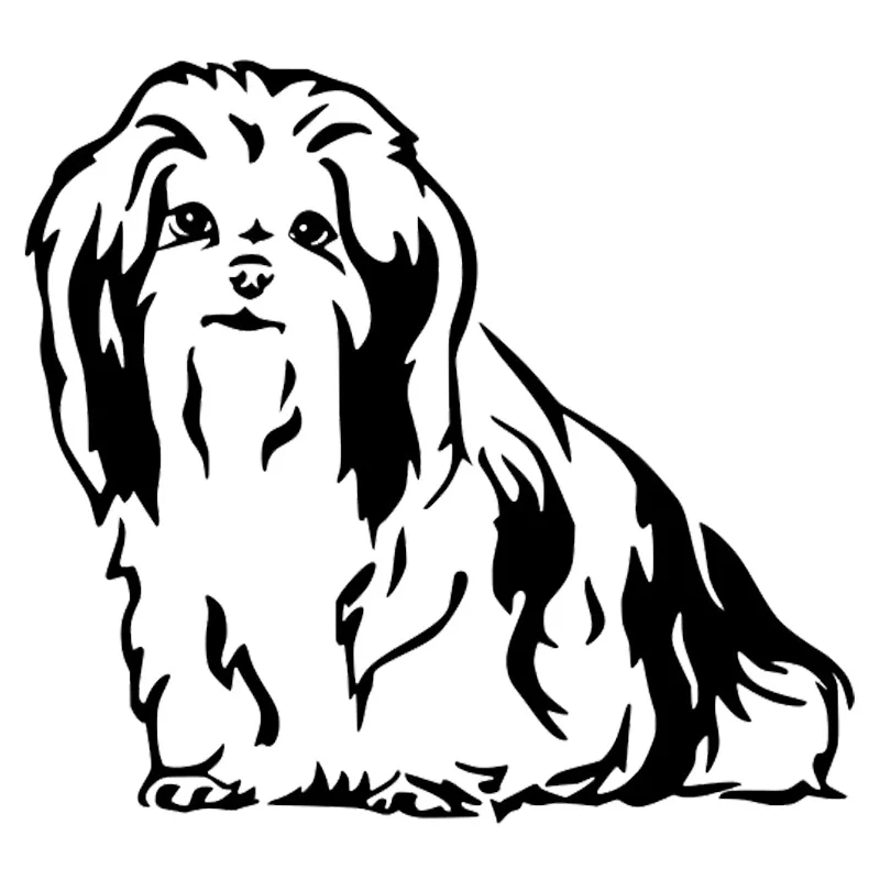 Виниловая наклейка с принтом собаки Shih Tzu креативные наклейки для автомобиля