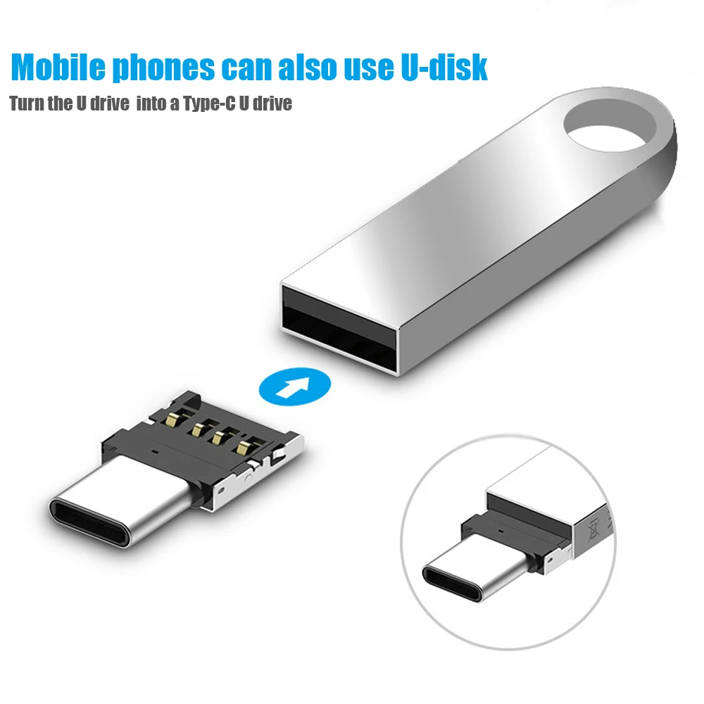 Тип C адаптер для Micro USB разъем USB 5Pin OTG адаптер Разъем для Android планшет usb Тип C кабель флэш-диск 10 шт./партия