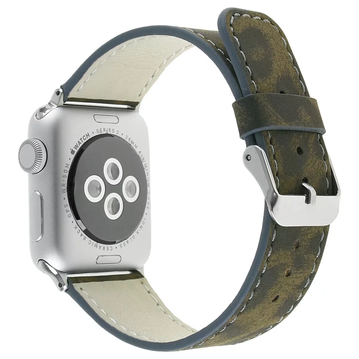 Ремешок для часов Apple Watch кожаный браслет с леопардовым принтом iWatch серии 1/2/3