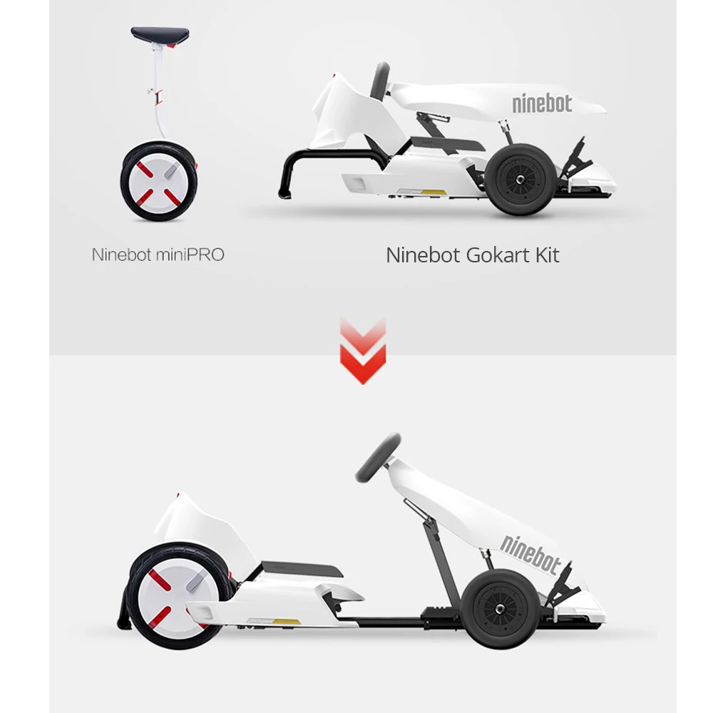 Набор Ninebot Gokart, умный самобалансирующийся электрический скутер Xiaomi Mini Ninebot by Segway Mini Pro Racing Go Kart