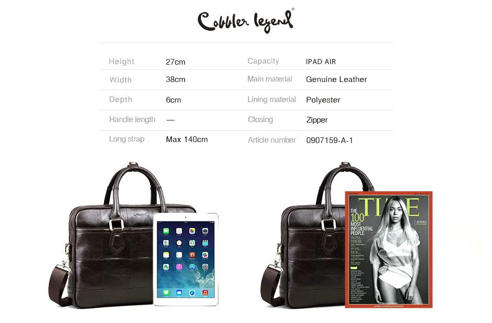 Cobbler Legend, мужской портфель из натуральной кожи, сумка для мужчин, сумки через плечо, сумка на плечо, мужская сумка-мессенджер для ноутбука, деловая сумка