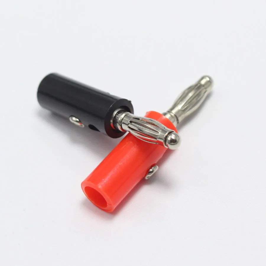 10 шт. 4 мм никелированный разъем типа банан Вилки для аудио видео динамик |