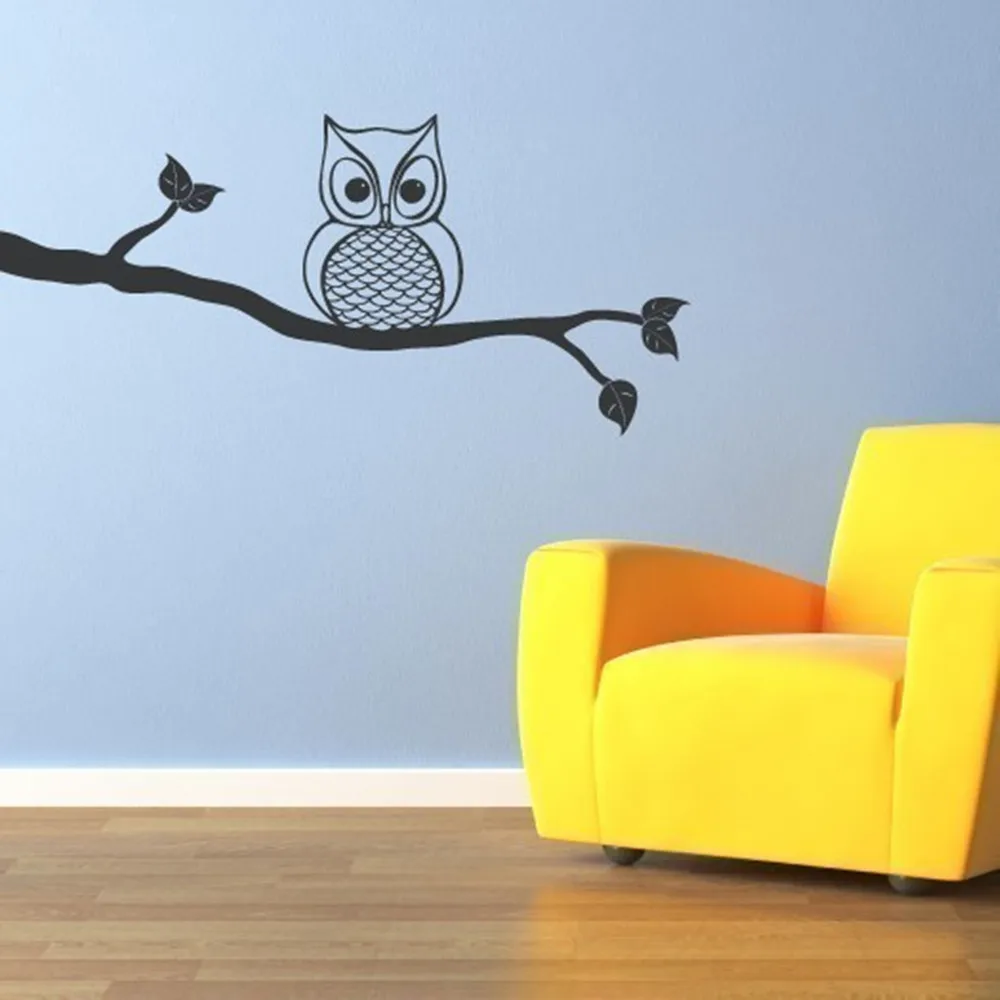 Детская Настенная Наклейка Сова на ветке T170404|stickers owl|wall sticker owlwall stickers children |