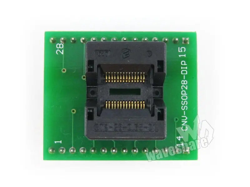 Адаптер для программирования Waveshare SSOP28 TO DIP28 (A) TSSOP28 Enplas IC Test Socket 0 65 мм Pitch|waveshare| |