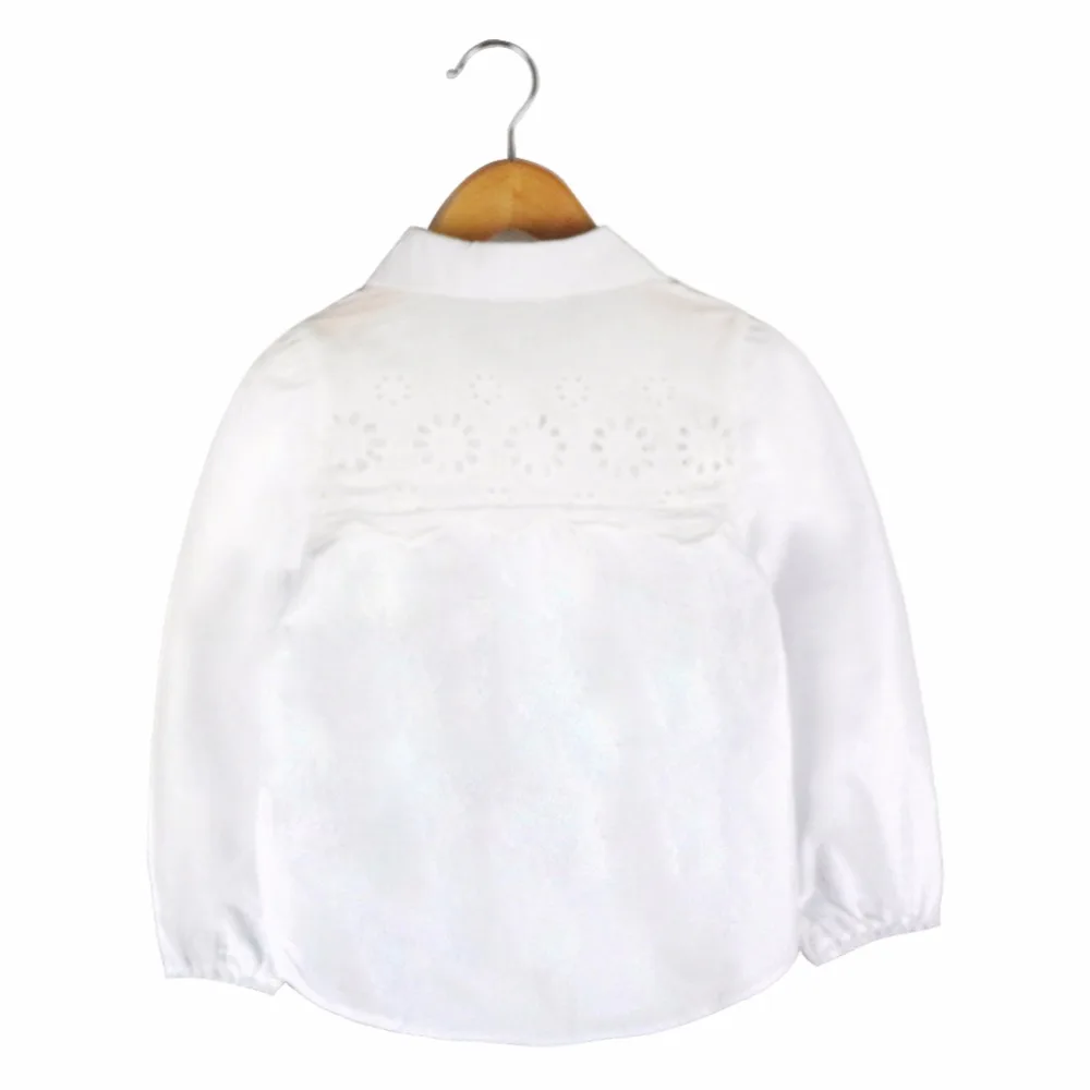 Детская одежда школьная блуза с короткими рукавами и длинными для девочек белая