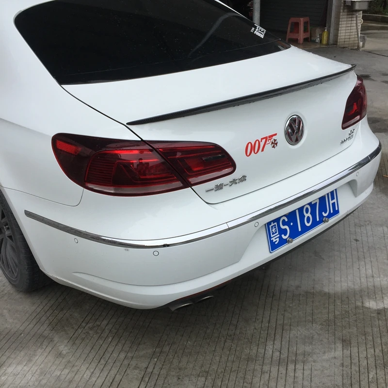 Для Volkswagen VW Passat CC спойлер 2009- автомобилей Хвост крыло украшения Черный углеродного волокна задний спойлер багажника