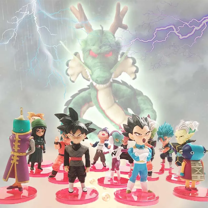 18 шт./лот 8 см Dragon Ball Супер Saiyan Goku Beerus Whis Vegeta Frieza Zamasu Frieza наборы фигурки модель игрушки