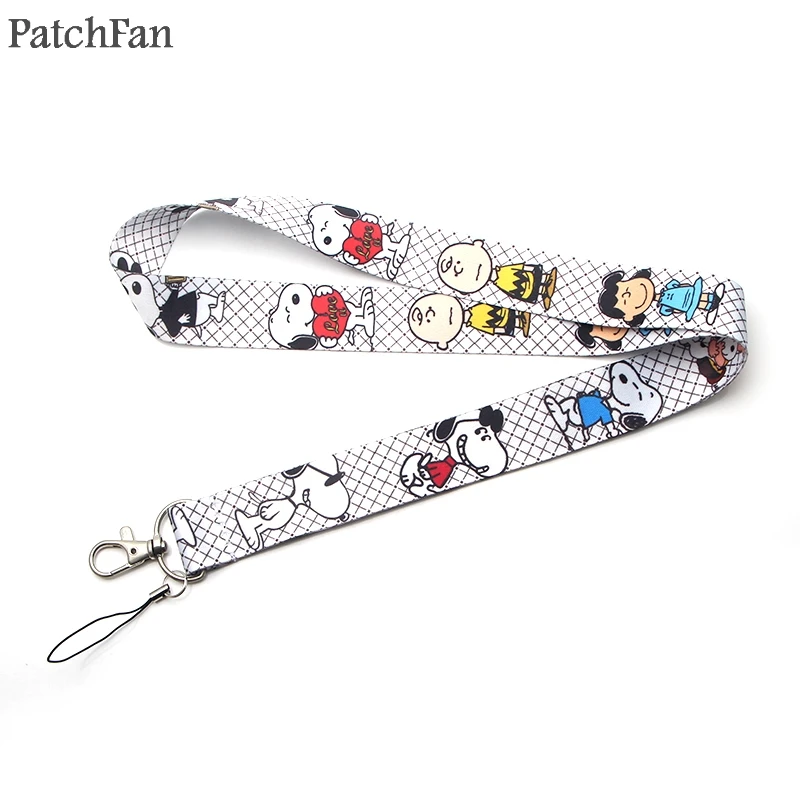 Patchfan Милая мультяшная собака многофункциональный мобильный телефон ремни бирки шеи для ключей ID талреп значок шеи ремень лямки A1877