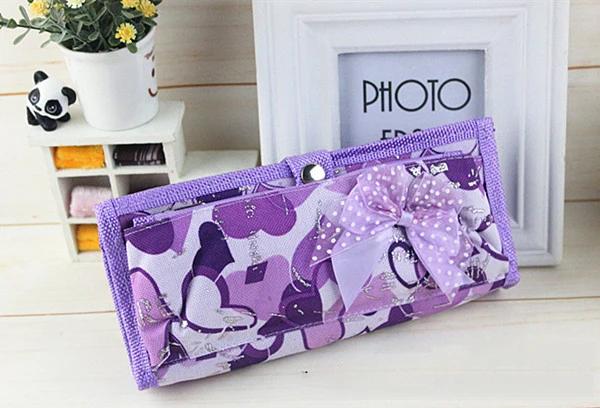 Милый вместительный чехол для карандашей с бантом девочек многофункциональная