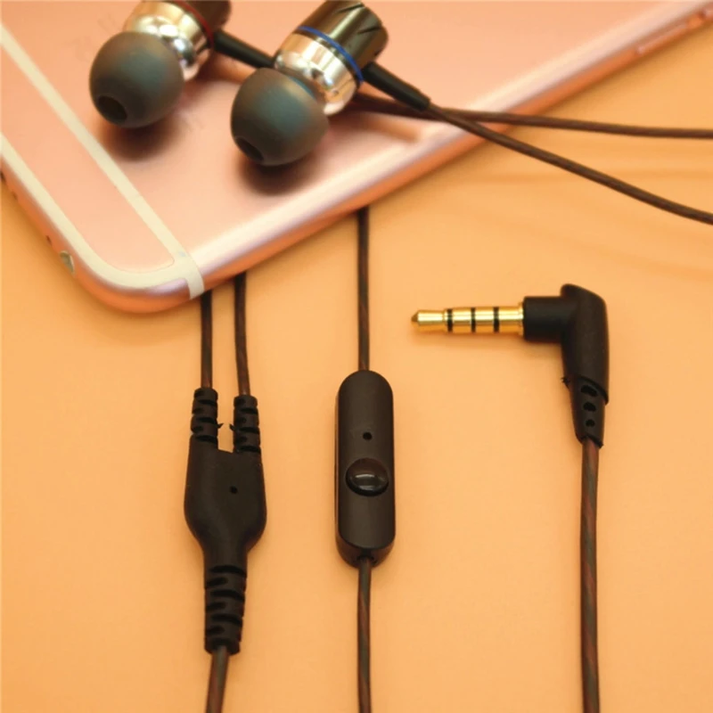 1 2 м с микрофоном DIY кабель наушников Высокое качество замена кабеля провода для