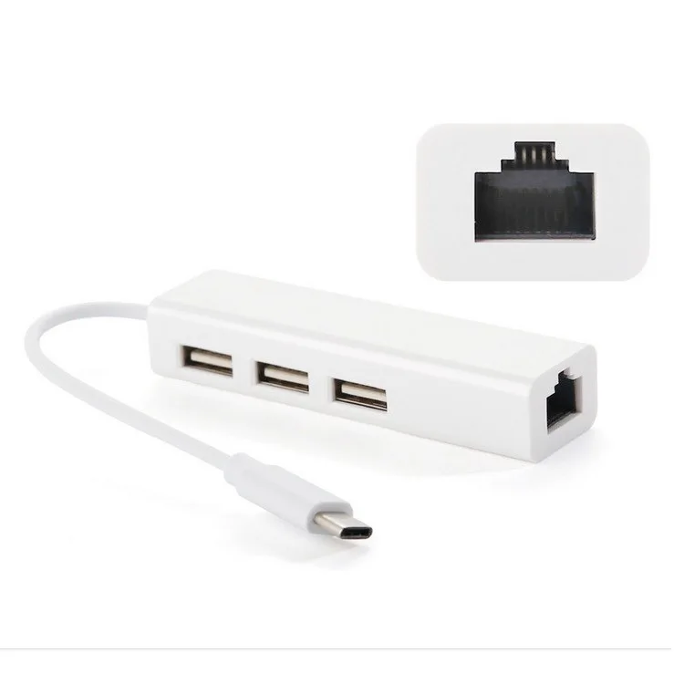 USB C концентратор 3,1 Тип C USB-C несколько 3 порта концентратор Rj45 Ethernet сети LAN адаптер кабель Adaptador для Macbook Windows 7/8/10