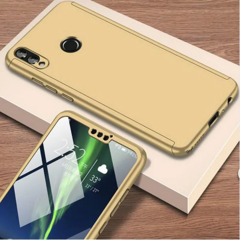 Золотой Роскошные 360 полный защитный чехол для телефона для huawei Y7 Y6 pro P20 P30 Lite рro P8 P9 P10 Lite Honor 8 9 lite 10 7A 7C чехлы - Цвет: Золотой