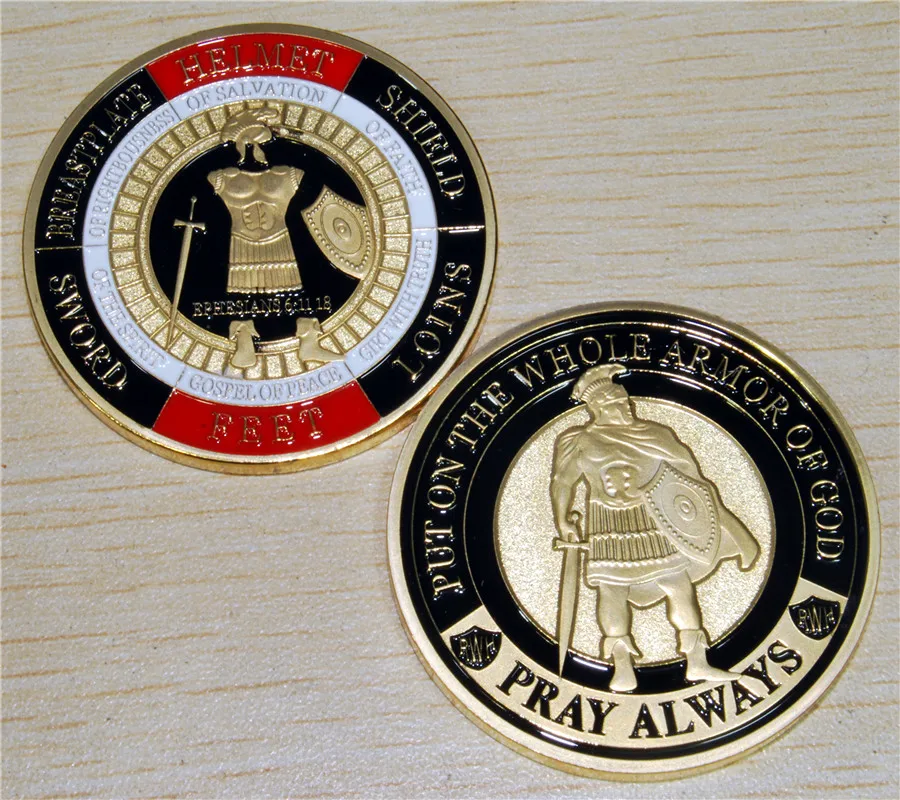 

Armor of God Pray Always Military Challenge Coin,Free Shipping