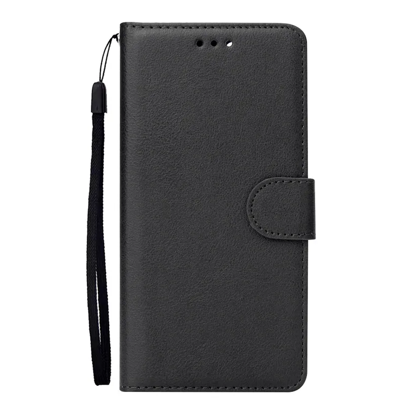 Кожаный чехол-книжка чехол Etui для huawei Nova 3i Коврики 10 20 P8 Lite P9 плюс P10 P20 P30 Pro Y5 Honor 9 7A 7C 6A 6C 6X крышка - Цвет: Черный