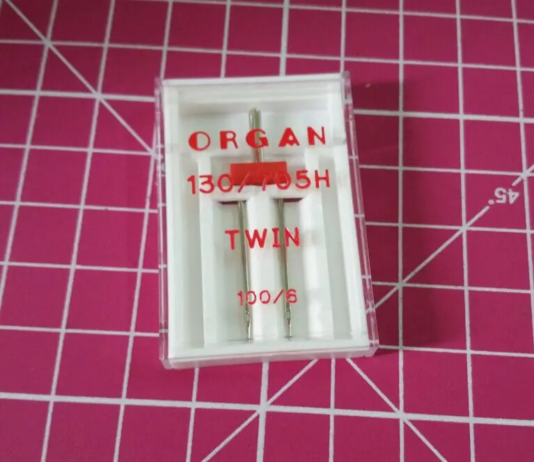 Иглы двойная игла 130/705H c 90/4 мм 100/6 бытовая швейная машина игла|sewing machine twin needle|organ