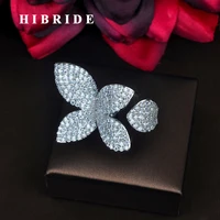 hibride elagant flower shape aaa cubic zirconia engagement rings for women luxury wedding jewelry party gifts wholesale r 211