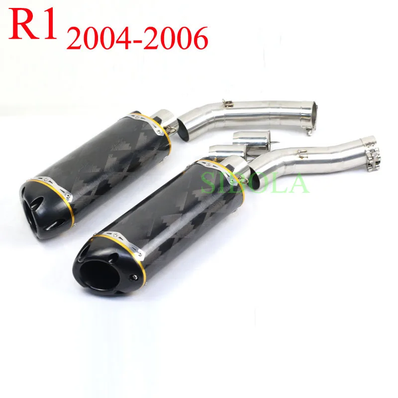 R1 мотоцикл полный системы глушитель Соединительная труба AKRAPOVIC братья выхлопная для Yamaha YZF-R1 2004-2006 2007-2008 2009 - Цвет: Full Systems