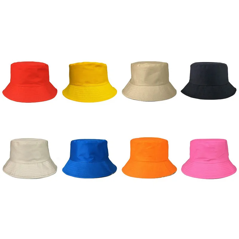 Горячая продажа 7 твердых цветов ведро шапки для мужчин и женщин Панама шапка