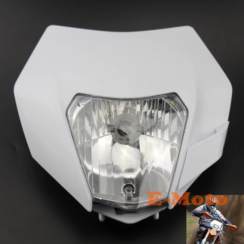 Белый головсветильник фонарь Головной обтекатель MX внедорожный велосипед