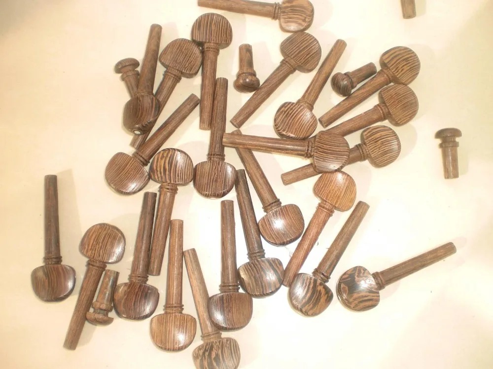 4 Sets Wenge wood Violin Pegs 4/4 inlcuding 16 pcs pegs &amp end pin all | Спорт и развлечения