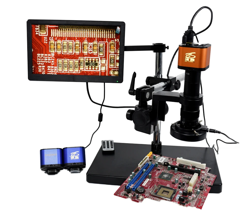 1080P HDMI USB промышленный микроскоп камера 18X 200X C mount объектив мобильный телефон