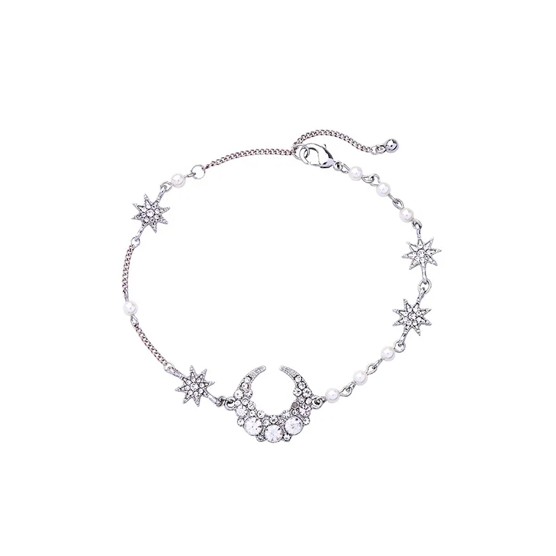 Браслет с жемчужными подвесками Joolim Delicate Moon Star
