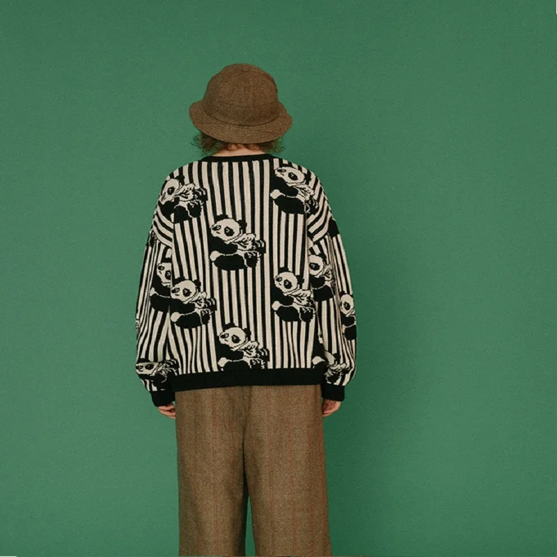 Женский свитер в полоску свободный Толстый Пуловер китайском стиле весна-Зима 2019