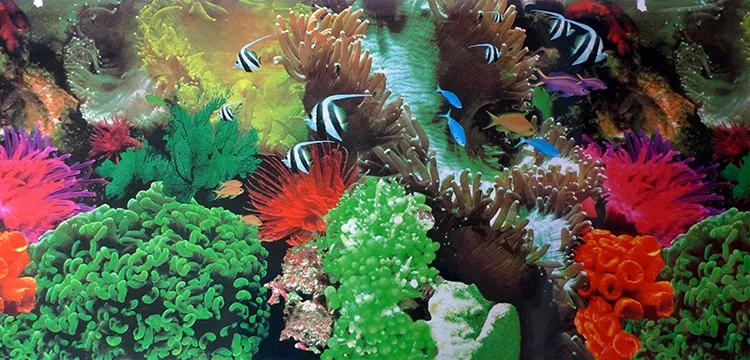 Не-самоклеющиеся высота 30 см аксессуары аквариума украшения фона водонепроницаемый стикер рок обои