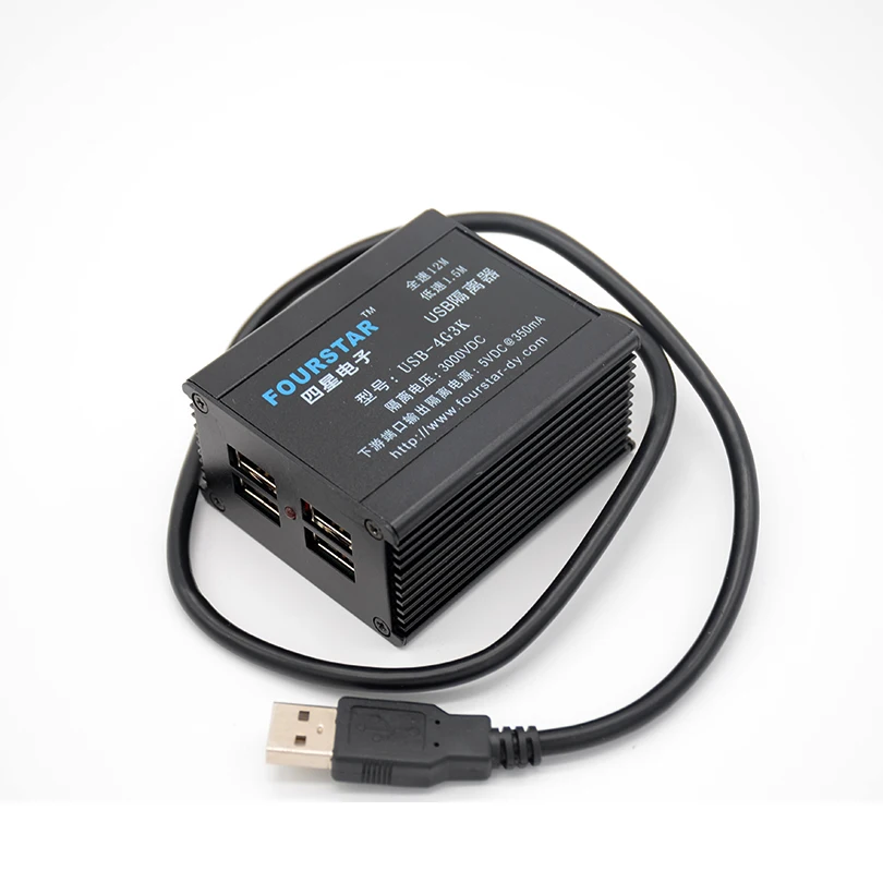 USB изоляционный изолятор напряжения 3000VDC с 4 изолированными USB-A портами