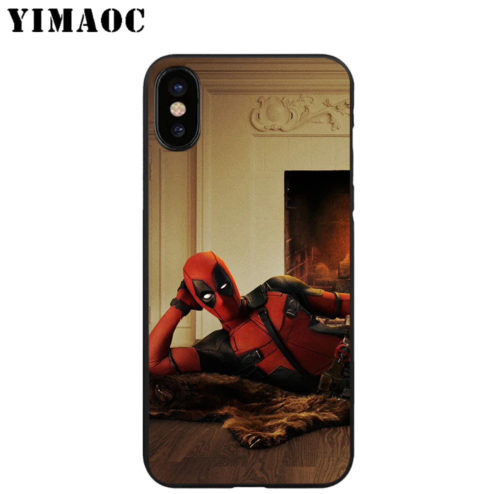 YIMAOC Deadpool 2 Movie Soft TPU Black Silicone Case for iPhone X or 10 8 7 6 6S Plus 5 5S SE Xr Xs Max |