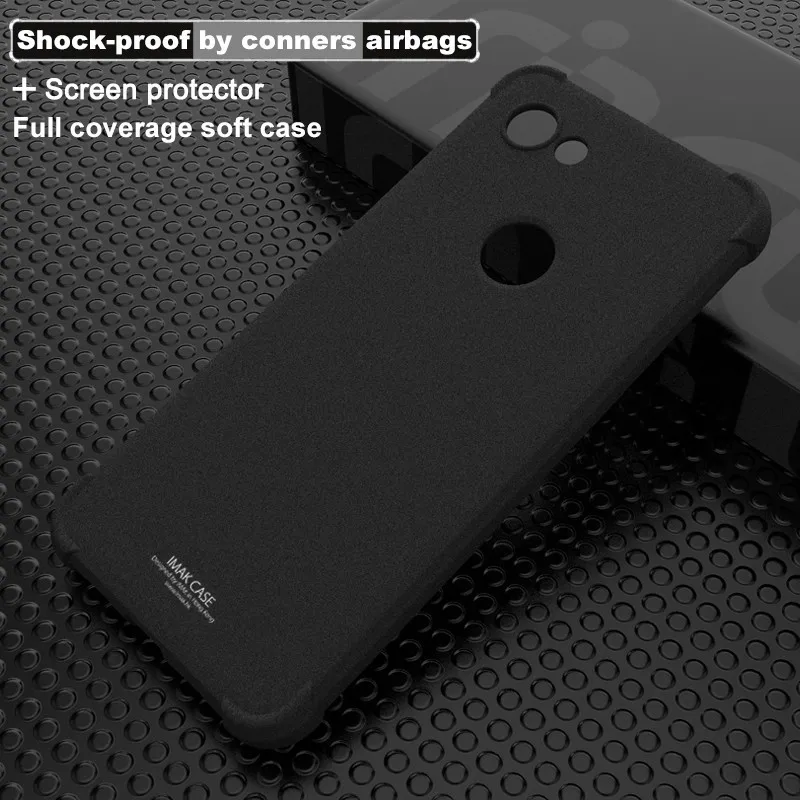 IMAK Для Google Pixel 3A Чехол ударопрочный противоударный мягкий ТПУ задняя крышка для Pixel 3A XL чехол с пленкой