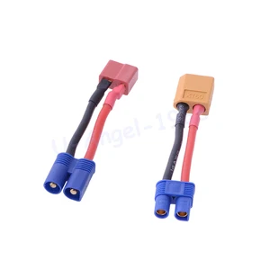 1 шт. T женский штекер к EC3 папаXT60 мама к EC3 мама коннектор Баланс зарядный кабель для батареи Lipo RC