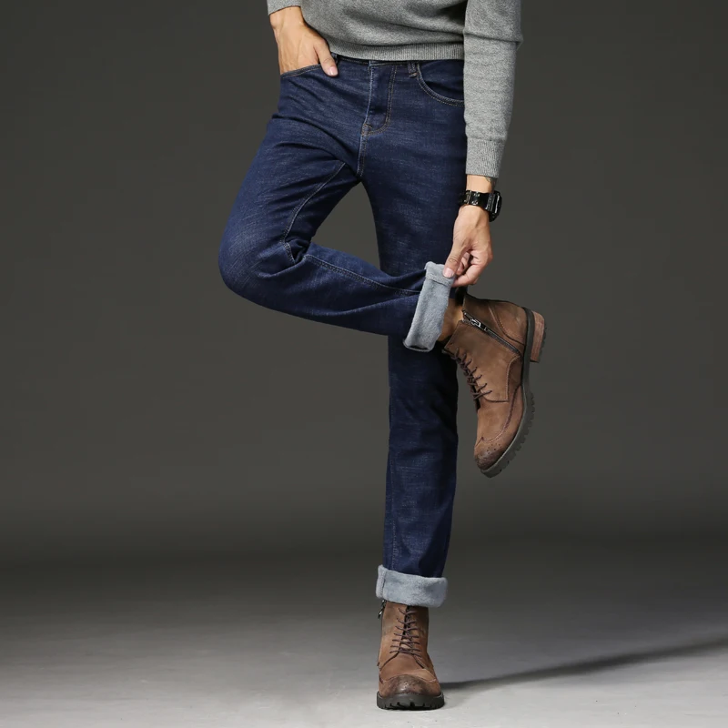 Джинсы мужские утепленные мягкие для осени и зимы 2020 | Мужская одежда