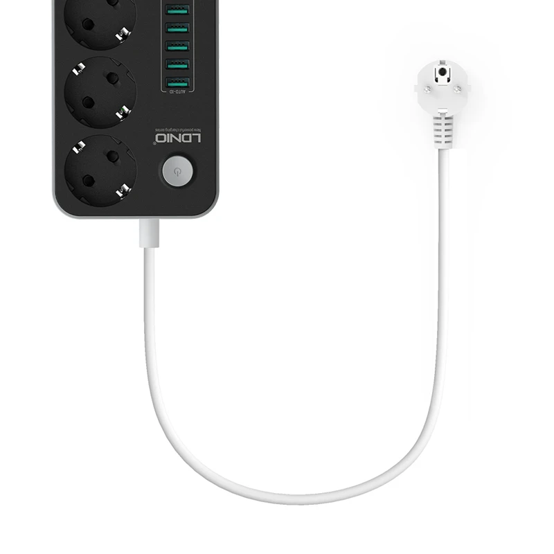 LDNIO 3 розетки комбо 6USB универсальная настольная зарядка розетка 10А Номинальный