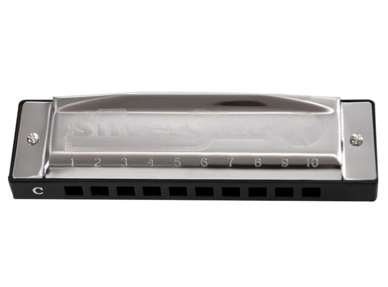HOHNER 10 дырочная гармоника Международная серебряная звезда диатоническая арфа, губная гармошка для блюза Ключ C блюз, Джаз группа музыкальный инструмент