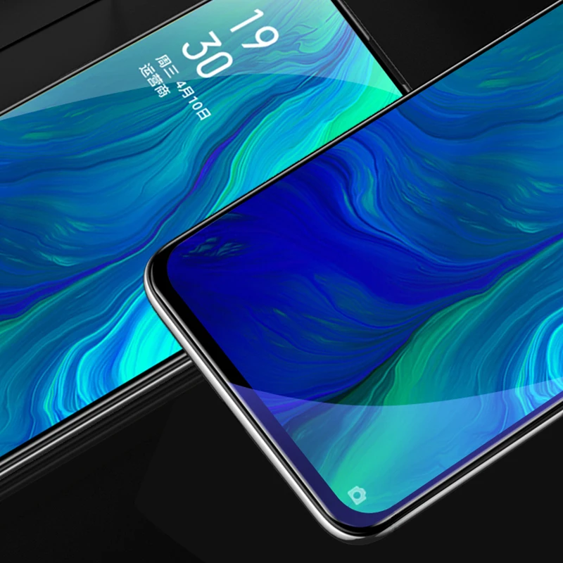 9H полное покрытие анти Blu Ray закаленное стекло для OPPO Reno 2 протектор экрана 10X Zoom